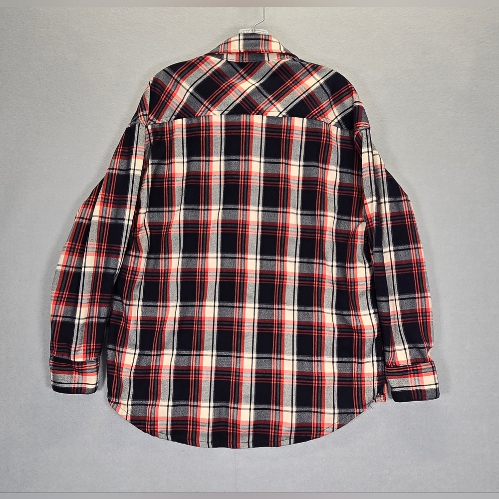 Mnml Flannel Check Shirt Button Up Size Medium - image 4